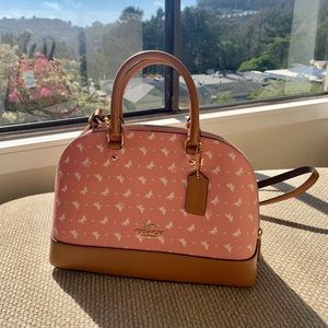 New Coach Mini Sierra Blush Butterfly Satchel